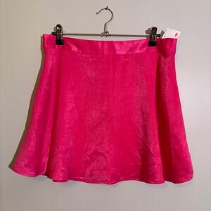 NWT Forever21, silky pink skirt with side zip, women’s L